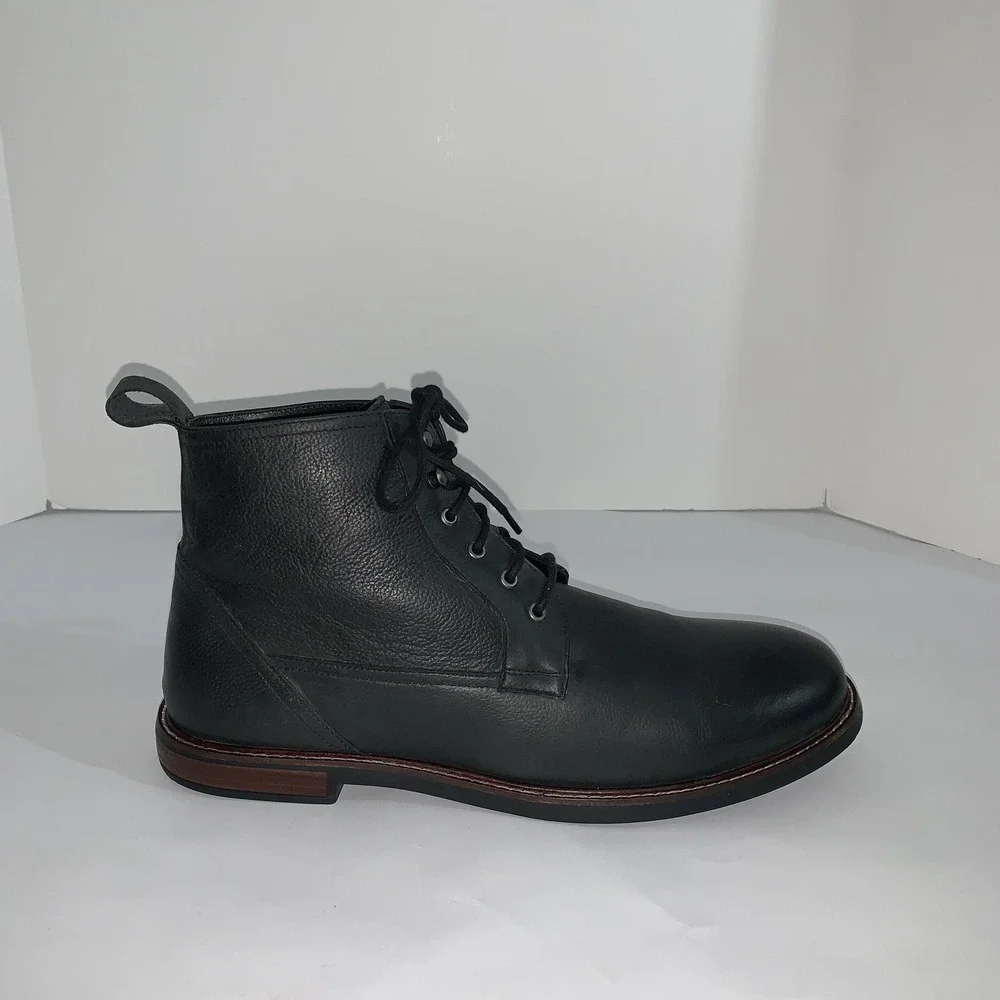Ben Sherman Boots Mens Size 12 Black Leather Chukka Ankle Lace Up Casual Shoes